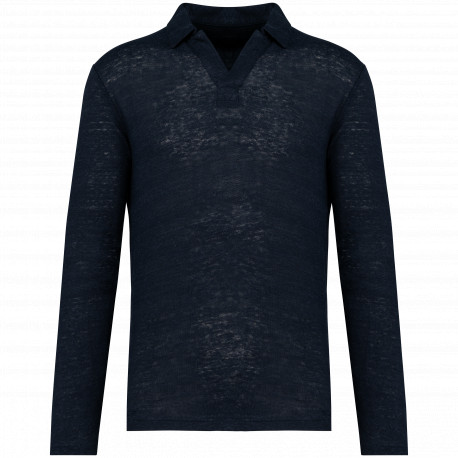 Polo uomo maniche lunghe in lino SP202 Spasso