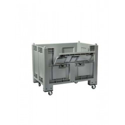 Cassa Pallet con 4 ruote e portello 600 lt 1200x800x1000 mm