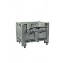 Cassa Pallet con 4 ruote e portello 600 lt 1200x800x1000 mm