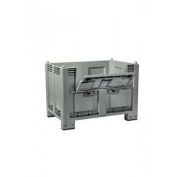 Cassa Pallet con 4 piedi e ribalta 600 lt 1200x800x850 mm