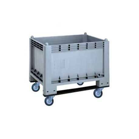 Cassa Pallet con 2 traverse + ruote 300 lt 1200x700x800 mm