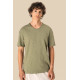 T-shirt uomo ecosostenibile con collo slub e spalle spioventi SP303 Spasso