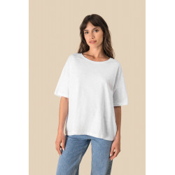 T-shirt slub donna ecosostenibile oversize SP304 Spasso
