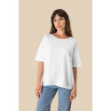 T-shirt slub donna ecosostenibile oversize SP304 Spasso