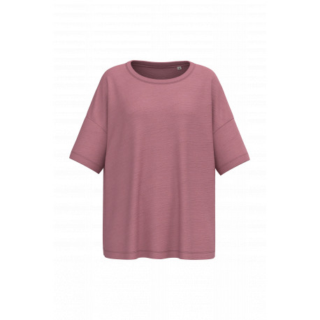 T-shirt slub donna ecosostenibile oversize SP304 Spasso