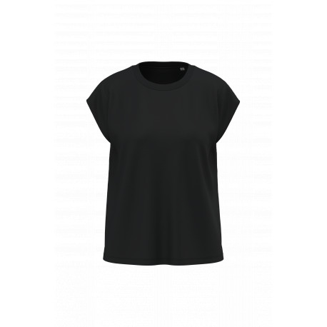 T-shirt donna senza manica ecosostenibile con spalla leggermente imbottita SP306 Spasso
