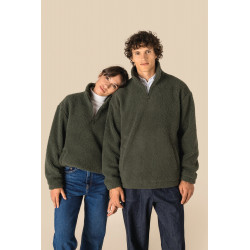 Felpa unisex 1/4 zip in sherpa con spalle spioventi SP403 Spasso