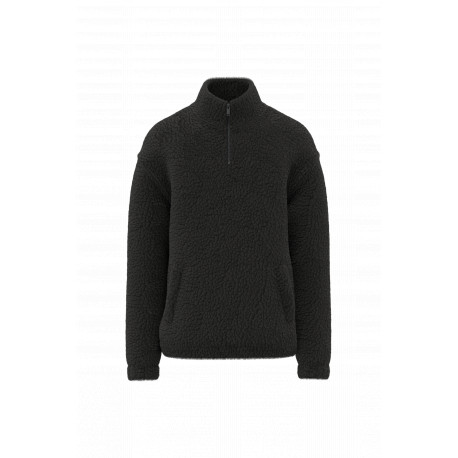 Felpa unisex 1/4 zip in sherpa con spalle spioventi SP403 Spasso