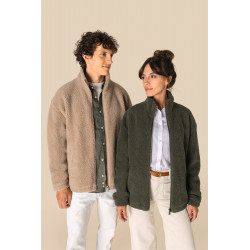 Felpa unisex in sherpa con zip e spalle spioventi SP404 Spasso