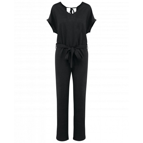 Tuta donna in maglia a maniche corte in lino SP5004 Spasso