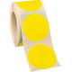 Rotolo da 500 bollini adesivi diametro mm 35 colore GIALLO