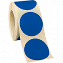 Rotolo da 500 bollini adesivi diametro mm 50 colore BLU