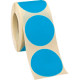Rotolo da 500 bollini adesivi diametro mm 50 colore CELESTE