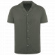 Camicia uomo ecosostenibile slavata a maniche corte con collo bowling in jersey SP522 Spasso