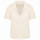 Camicia donna a maniche corte in lino con collo bowling SP523 Spasso