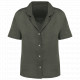 Camicia donna a maniche corte in lino con collo bowling SP523 Spasso