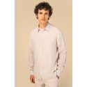 Camicia uomo a righe in lino SP525 Spasso