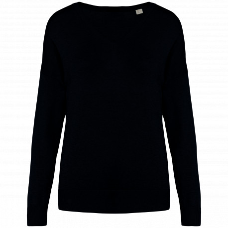 Pullover donna scollo a V ecosostenibile in lyocell SP921 Spasso