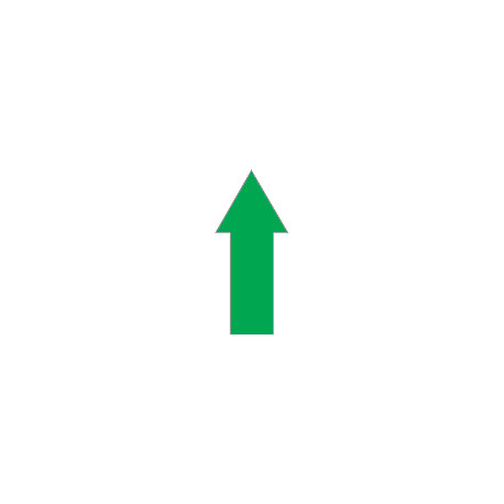 Conf. 20 frecce adesive SAFE IN in PVC dimensioni 100x65 mm col. VERDE