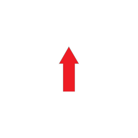 Conf. 20 frecce adesive SAFE IN in PVC dimensioni 100x65 mm col. ROSSO