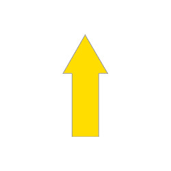 Conf. 20 frecce adesive SAFE IN in PVC dimensioni 100x65 mm col. GIALLO