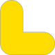 Conf. 10 delimitatori ades. pallet a L SAFE IN dim. 200x200mm col. GIALLO