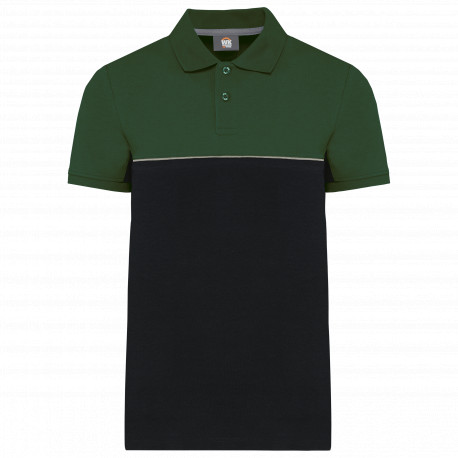 Polo unisex bicolore ecosostenibile maniche corte WK210 WK. Designed To Work