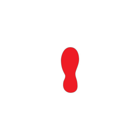 Conf. 20 orme adesive SAFE IN in PVC dimensioni 240x90 mm colore ROSSO