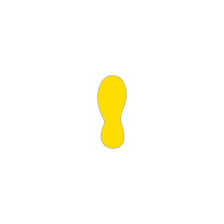 Conf. 20 orme adesive SAFE IN in PVC dimensioni 240x90 mm colore GIALLO