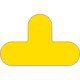 Conf. 10 delimitatori ades. pallet a T SAFE IN dim. 300x200mm col. GIALLO