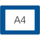 Conf. 10 tasche adesive protettive SAFE IN in PVC f. to A4 colore BLU