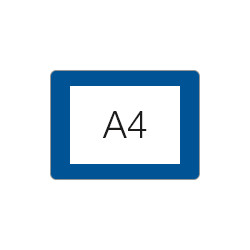 Conf. 10 tasche adesive protettive SAFE IN in PVC f. to A4 colore BLU