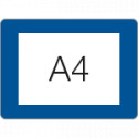 Conf. 10 tasche adesive protettive SAFE IN in PVC f. to A4 colore BLU