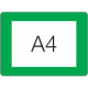 Conf. 10 tasche adesive protettive SAFE IN in PVC f. to A4 colore VERDE