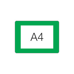 Conf. 10 tasche adesive protettive SAFE IN in PVC f. to A4 colore VERDE