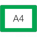 Conf. 10 tasche adesive protettive SAFE IN in PVC f. to A4 colore VERDE