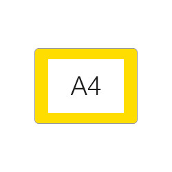 Conf. 10 tasche adesive protettive SAFE IN in PVC f. to A4 col. GIALLO