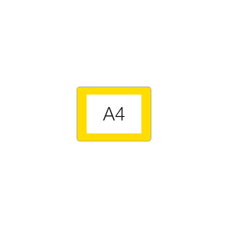 Conf. 10 tasche adesive protettive SAFE IN in PVC f. to A4 col. GIALLO