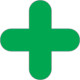 Conf. 10 delimitatori ades. pallet a X SAFE IN dim. 300x300mm col. VERDE