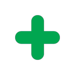 Conf. 10 delimitatori ades. pallet a X SAFE IN dim. 300x300mm col. VERDE