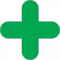 Conf. 10 delimitatori ades. pallet a X SAFE IN dim. 300x300mm col. VERDE