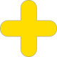 Conf. 10 delimitatori ades. pallet a X SAFE IN dim. 300x300mm col. GIALLO