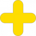 Conf. 10 delimitatori ades. pallet a X SAFE IN dim. 300x300mm col. GIALLO