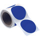 Rotolo da 300 cerchi adesivi colore BLU diametro mm 100 spess. mm 0,20