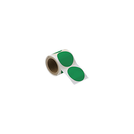 Rotolo da 300 cerchi adesivi col. VERDE diametro mm 100 spess. mm 0,20