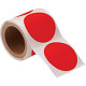 Rotolo da 300 cerchi adesivi col. ROSSO diametro mm 100 spess. mm 0,20
