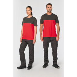 T-shirt unisex bicolore ecosostenibile maniche corte WK304 WK. Designed To Work