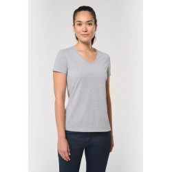 T-shirt ecosostenibile antibatterica con scollo a V donna WK317 WK. Designed To Work