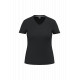T-shirt ecosostenibile antibatterica con scollo a V donna WK317 WK. Designed To Work