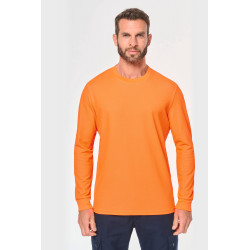 T-shirt unisex ecosostenibile maniche lunghe cotone/poliestere WK318 WK. Designed To Work
